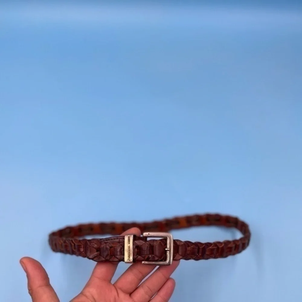 Vintage Gloria Vanderbilt Genuine Leather Braided Belt